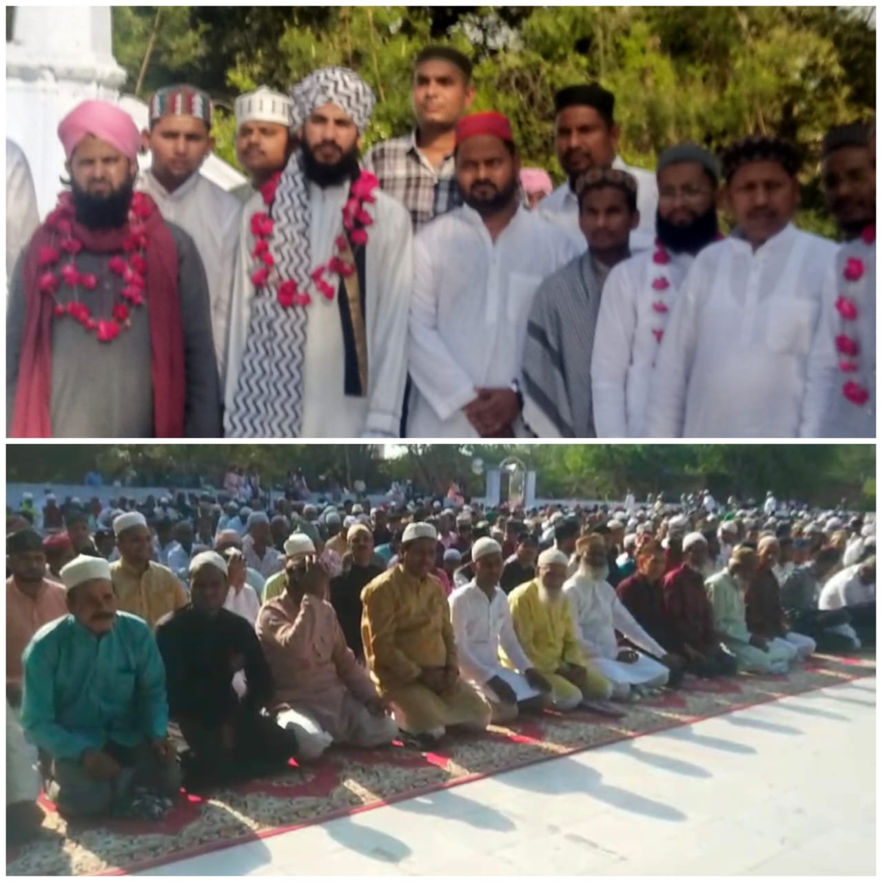 समथर में मुस्लिम समाज के लोगों ने बड़े हर्ष उल्लास से मनाई ईद